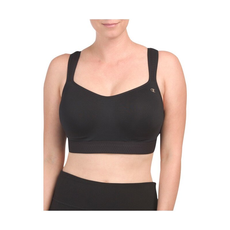 Bustiera CHAMPIONS pentru yoga, fitness, aerobic, alergare, negru, marimea 36D, 6T2826-36D