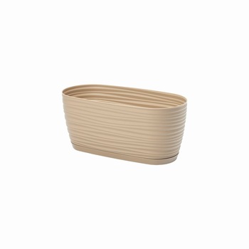 Jardiniera Sahara Petit cu tavita dimensiune 26x13 cm, cafeniu Jardiniera Sahara Petit cu tavita dimensiune 26x13 cm, cafeniu