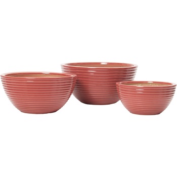 Set 3 ghivece decorative Veranda Concept, CB-576/R, culoare rosu, Diametru x Inaltime 36x18, 30x15, 24x12 Set 3 ghivece decorative Veranda Concept, CB-576/R, culoare rosu, Diametru x Inaltime 36x18, 30x15, 24x12