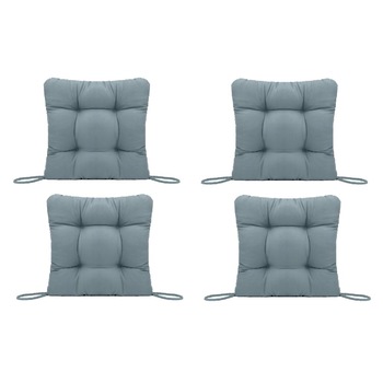 Set Perne decorative pentru scaun de bucatarie sau terasa, dimensiuni 40x40cm, culoare Gri, 4 bucati Set Perne decorative pentru scaun de bucatarie sau terasa, dimensiuni 40x40cm, culoare Gri, 4 bucati