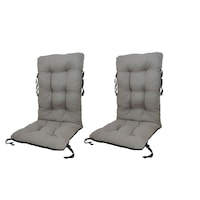 Set Perne pentru scaun de gradina sau sezlong, 48x48x75cm, culoare gri, 2 buc/set