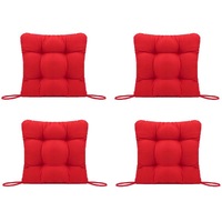 Set Perne decorative pentru scaun de bucatarie sau terasa, dimensiuni 40x40cm, culoare Rosu, 4 buc/set