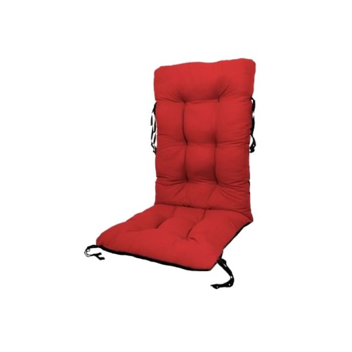 Възглавница Palmonix, За градински стол или шезлонг, Размер 48x48x75см, Червен