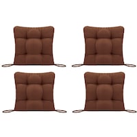 Set Perne decorative pentru scaun de bucatarie sau terasa, dimensiuni 40x40cm, culoare Maro, 4 buc/set