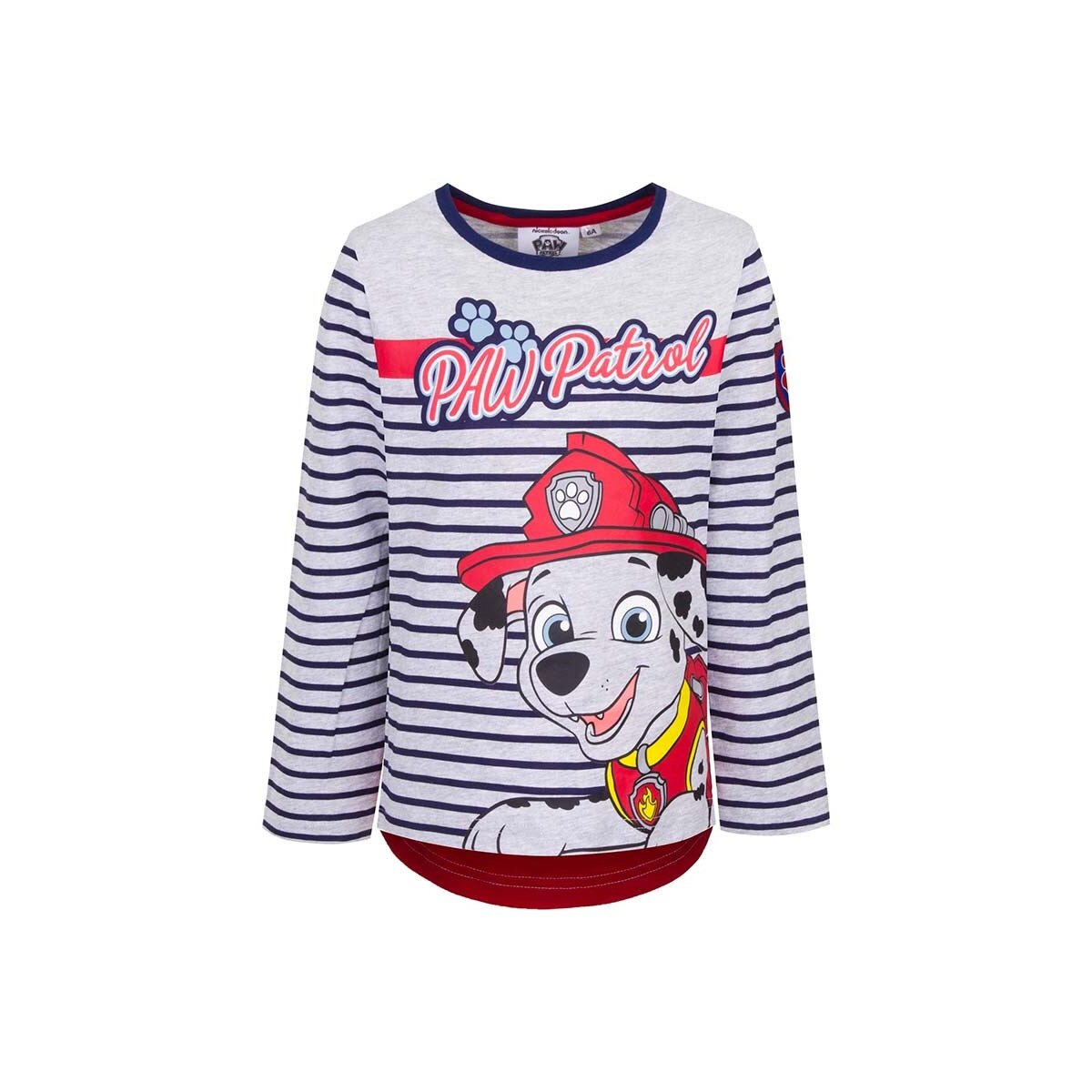 Bluza asimetrica fete, cu dungi, Paw Patrol, albastra