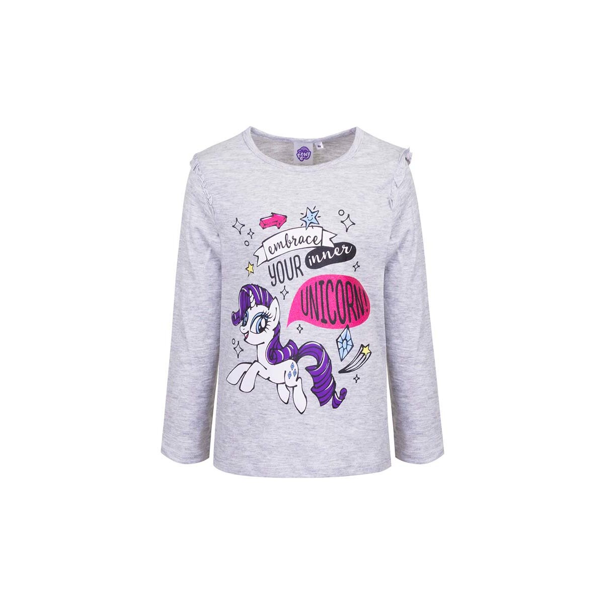 Bluza fetite, cu volanase, My little Pony, gri