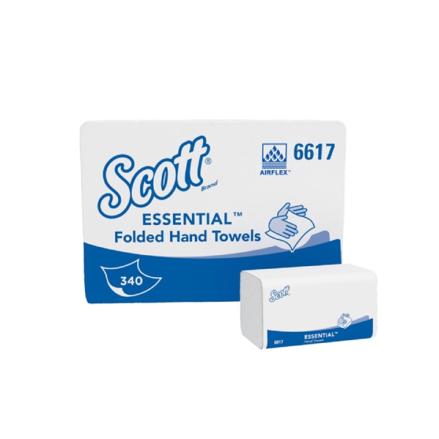 Pachet 15x Prosoape Kimberly Clark Scott Xtra Interfolded, 6617, 1 strat, 340 buc/pachet