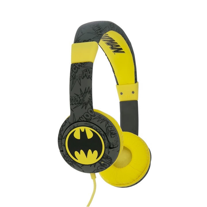Casti pentru copii intre 3-7 ani, DC0349 OTL Batman Bat Signal