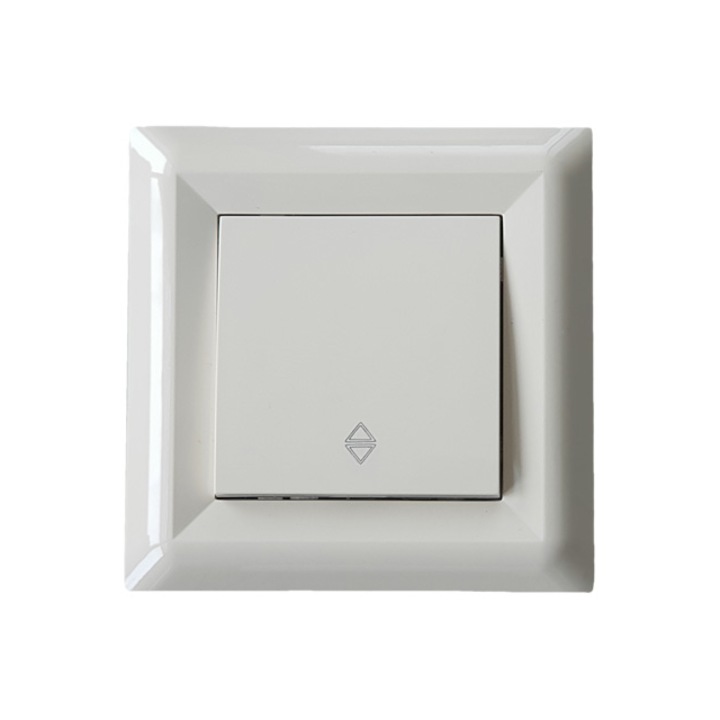 Ключ девиаторен LB Light Softline СХ.6, 10А, 250V, Крем