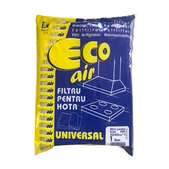 Set 5 bucati filtru pentru hota universal, ECOair, alb, 50x60 cm Set 5 bucati filtru pentru hota universal, ECOair, alb, 50x60 cm