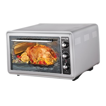 Cuptor electric Harlem® For You , Cu Termostat si Timer, Capacitate 40 Litri , Tava inclusa, Geam Termorezistent, Putere 1500W, Gri Cuptor electric Harlem® For You , Cu Termostat si Timer, Capacitate 40 Litri , Tava inclusa, Geam Termorezistent, Putere 1500W, Gri