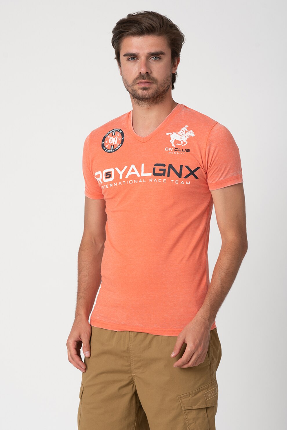 Geographical Norway, Tricou cu decolteu in V Jrudo, Corai