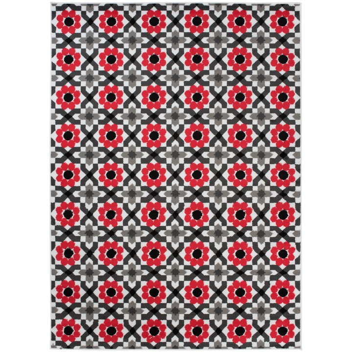 Covor Maya Modern Short Pile Chemex Z645E alb 220x300