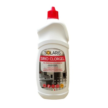 Clor Gel Sirio, Solaris, detergent profesional concentrat pe baza de clor pentru multisuprafete 750 ml Clor Gel Sirio, Solaris, detergent profesional concentrat pe baza de clor pentru multisuprafete 750 ml