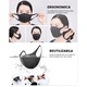 Masca de protectie pentru fata Fashion, Negru