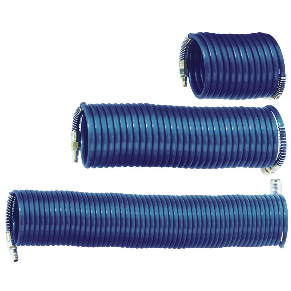 Furtun spiralat conectori aer comprimat din PA 12x10mm 15m 15/45 bari ADLER MA0140.5