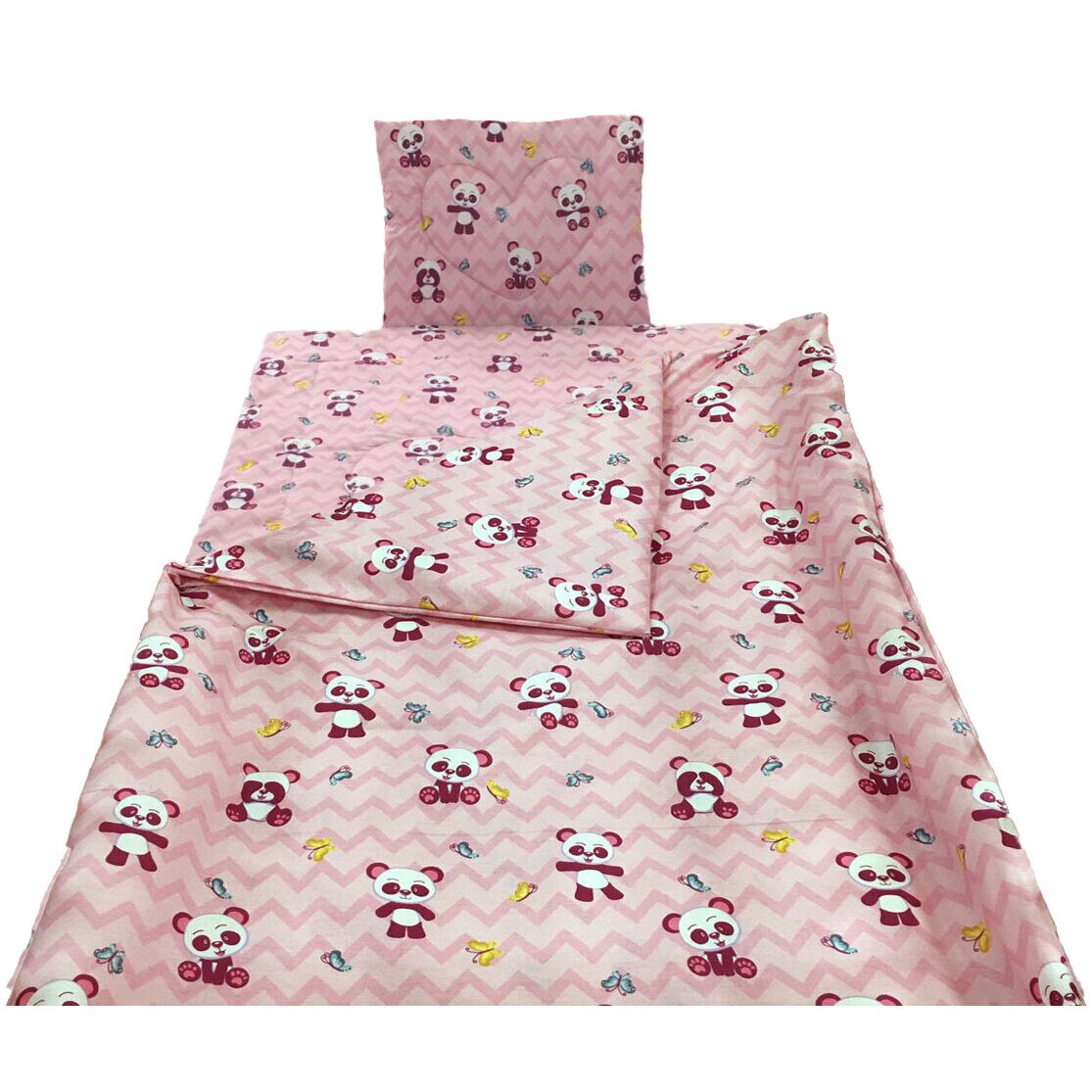 Lenjerie roz trei piese patut nou-nascuti, din ranforce, by Liz Line-Ranforce bebe17