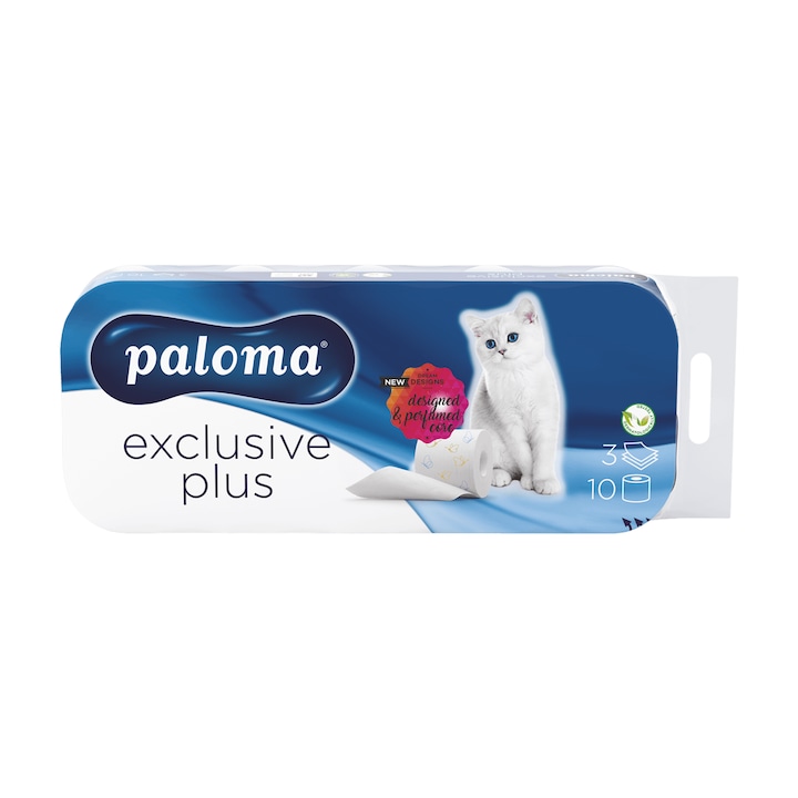 Paloma Exclusive Plus WC papír - Dekor, 3 rétegű, 10 tekercs, illatosított