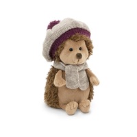 Papusa din plus, Prickle, ariciul cu caciulita si fular alb-violet, 20cm, Orange Toys
