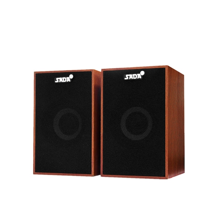 Set mini-boxe Sada V-160, Lemn, Subwoofer, Stereo surround, USB, Laptop, Tableta, Smartphone, Mahon