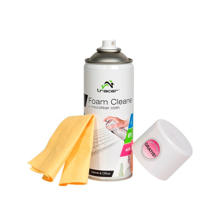 Tracer 400 ml tisztító hab + Microfiber kendő