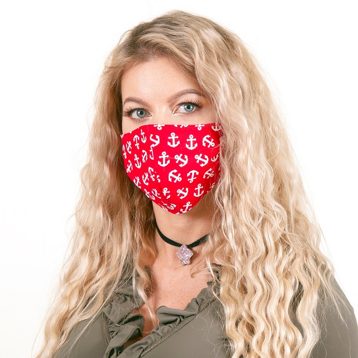 Трислойна маска Mask-Universe, С филтър G3, червен флот