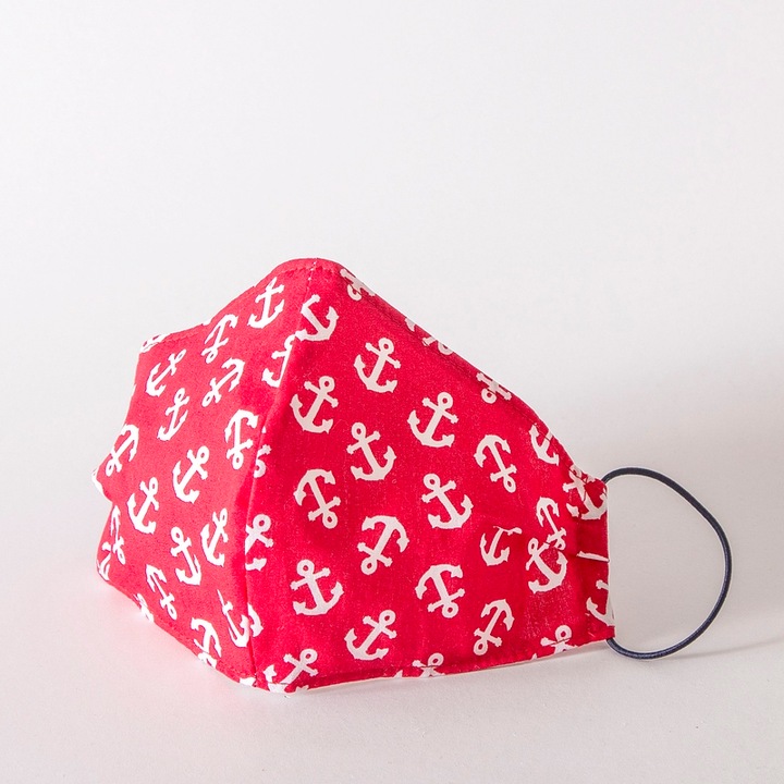 Трислойна маска Mask-Universe, С филтър G3, червен флот