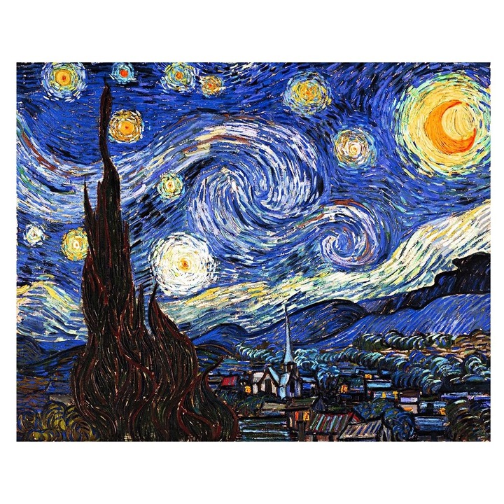 Tablou cavas, Legendarte, Vincent Van Gogh, The Starry Night, 50 x 70 cm