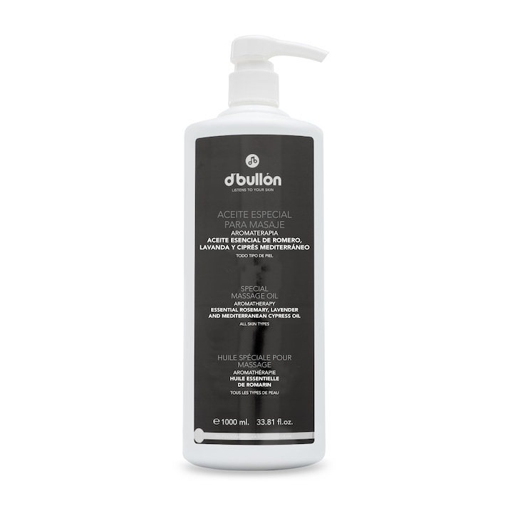 Ulei de masaj aromaterapie cu rozmarin, lavanda si ulei de chiparos meditarean D'Bullon 1000 ml