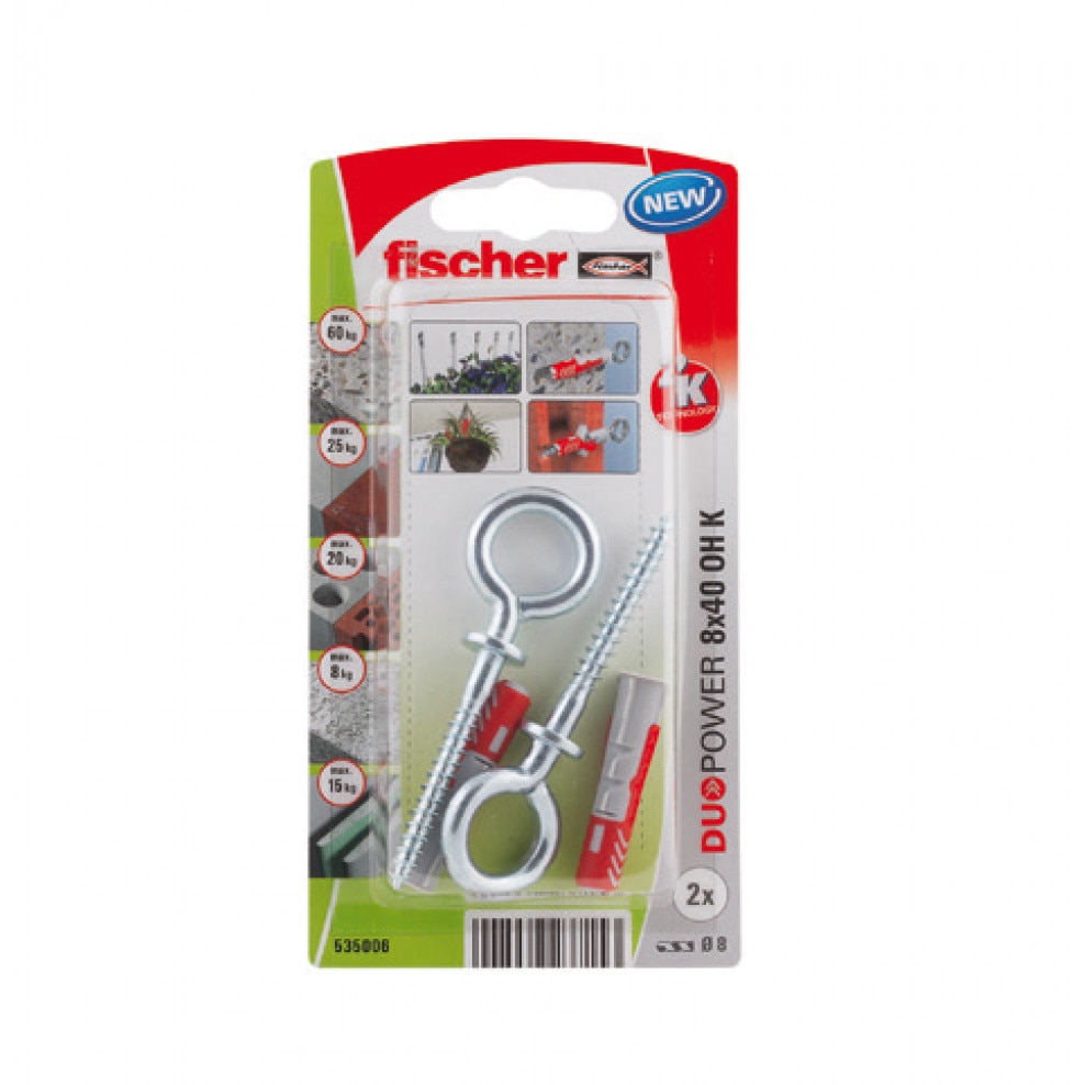 Diblu nylon universal DUOPOWER, 8x40 OH K set 2 buc