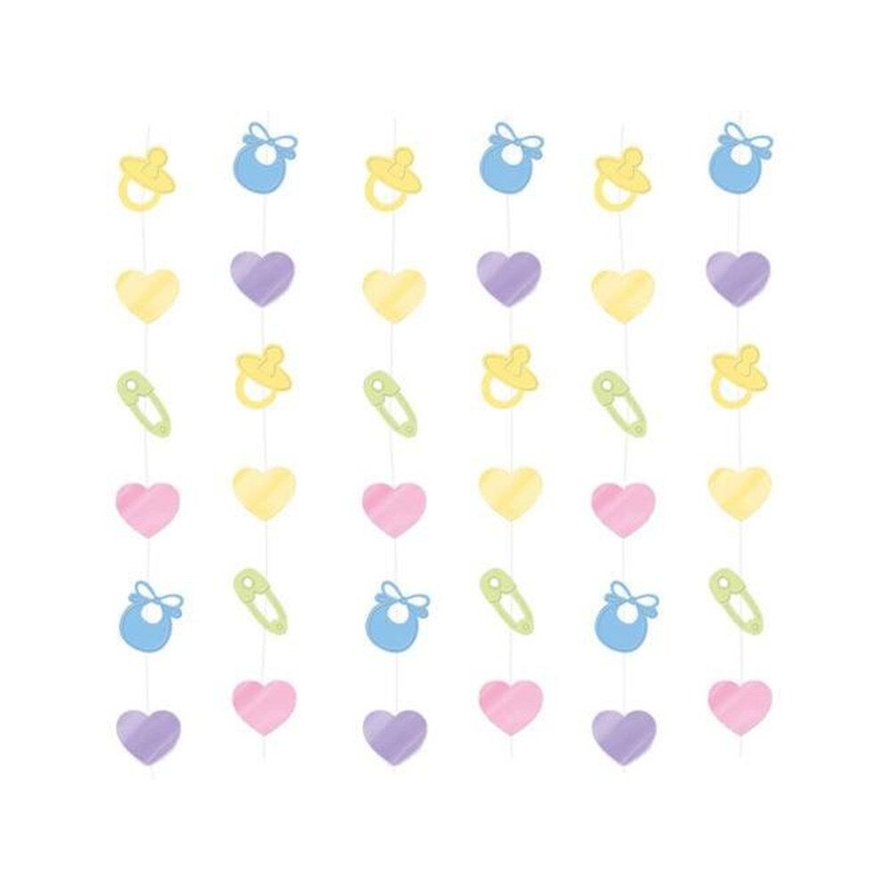 Decor de agatat Baby Shower 2.13m, Amscan 679662, Set 6 buc