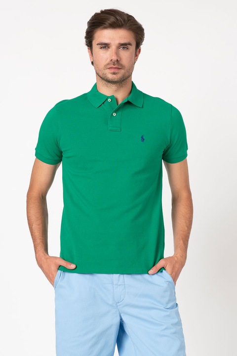 Polo Ralph Lauren, Galléros piké póló, Zöld, XXL