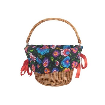 Cos rachita pentru bicicleta Fata CLIP ON Negru cu flori Cos rachita pentru bicicleta Fata CLIP ON Negru cu flori