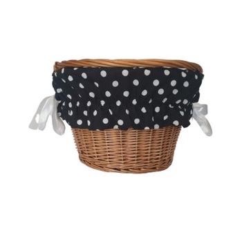 Cos rachita pentru bicicleta Fata CLIP ON Negru cu puncte albe Cos rachita pentru bicicleta Fata CLIP ON Negru cu puncte albe