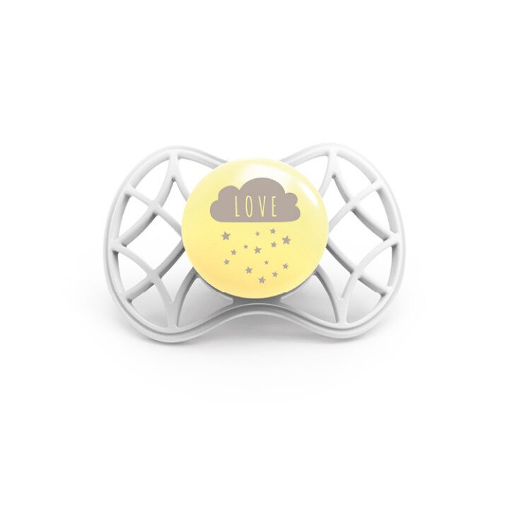 Suzeta orthodontica cu capac protector, Nuvita, 0 luni+ Galben