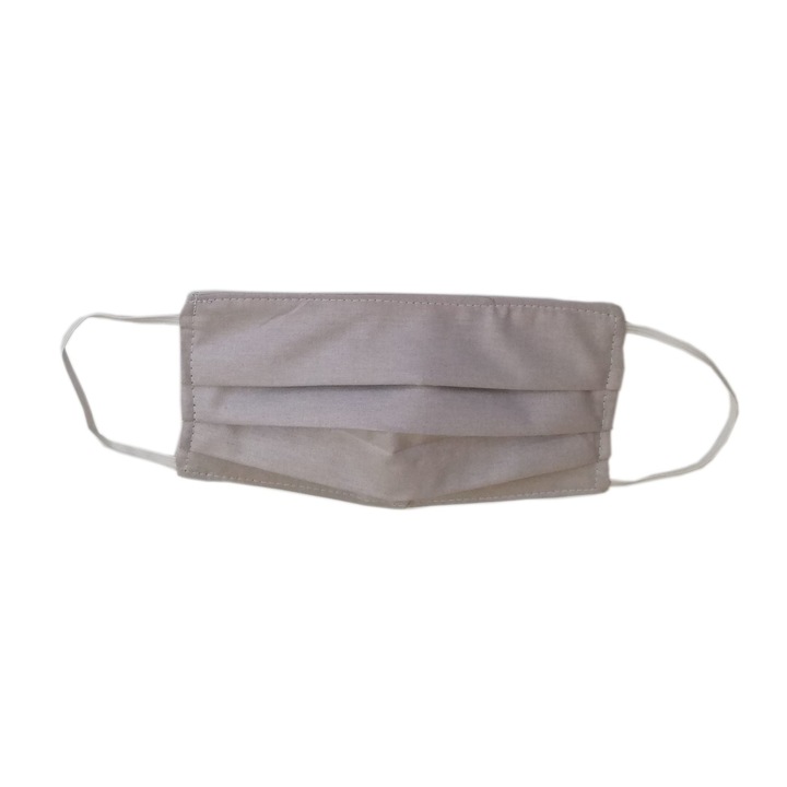 Masca de protectie fata, bumbac , 2 straturi, reutilizabila, uni colorat, 1 bucata