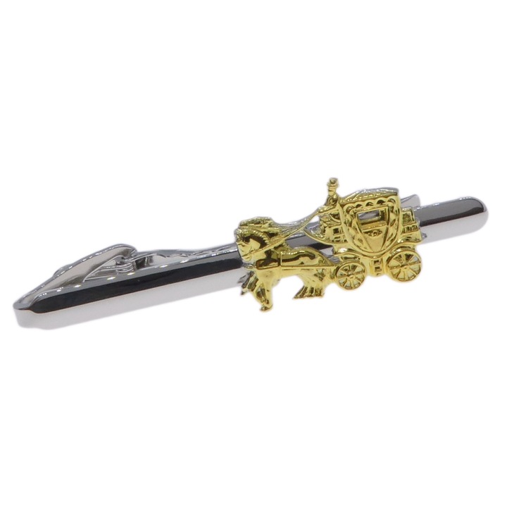 Dras horganyzott nyakkendőtű, kocsi figura, részben aranyozott modell, 11195