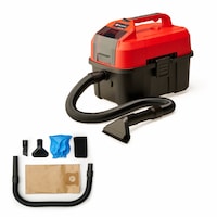 Aspirator umed/uscat pe acumulator Einhell TE-VC 18/10 Li-Solo, 18 V, tehnologia PXC, 10 l capacitate vas, 90 mbar putere aspiratie, 200 cm lungime furtun, duza 2-in-1 spatii inguste/perie, duza2-in-1 tapiterie/universala, fara acumulator/incarcator