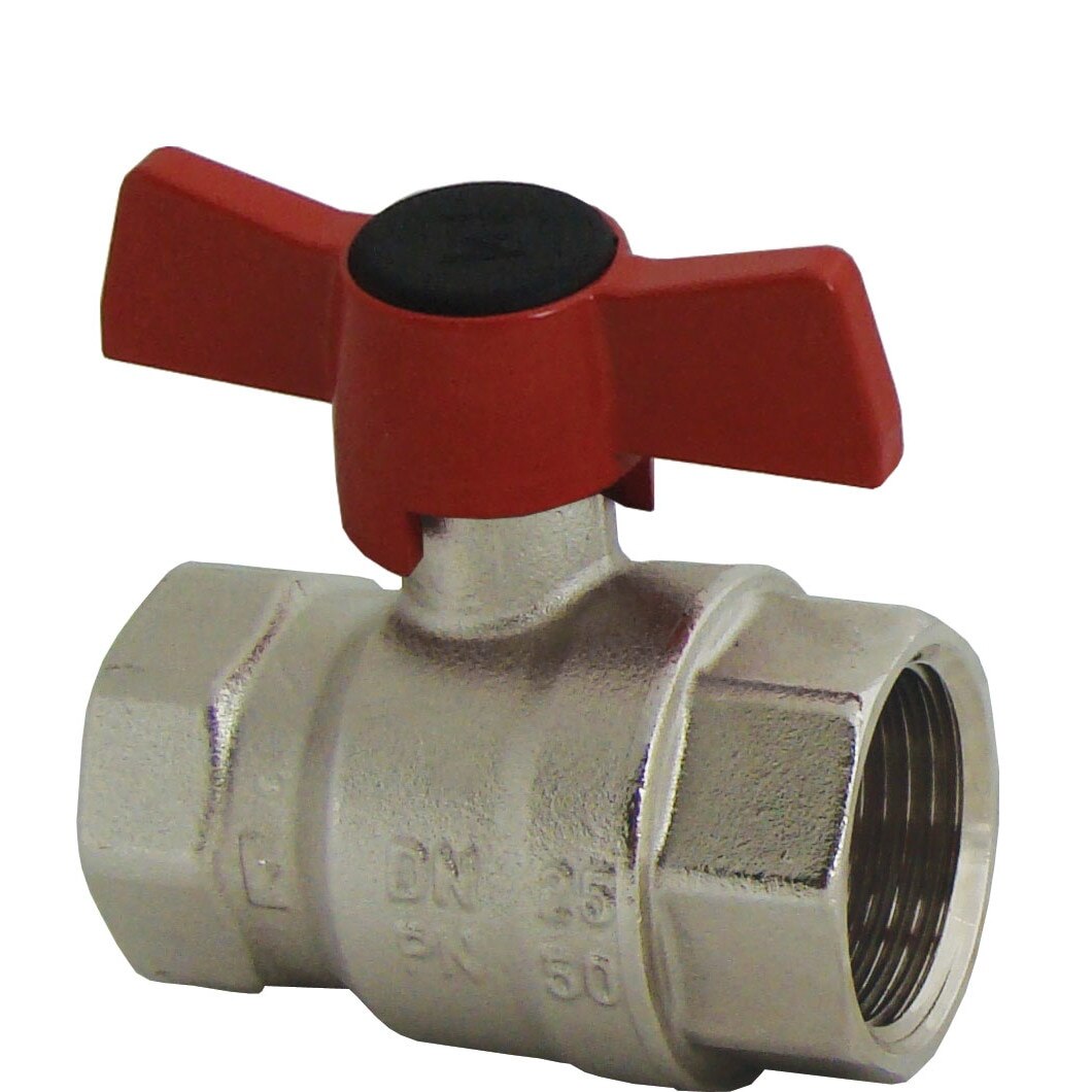 Robinet cu sfera, cu maneta tip “fluture”, PN 25, filet interior x interior 1