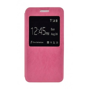Husa BLAUTEL Book Stand Window pentru Samsung Galaxy Alpha, Pink Husa BLAUTEL Book Stand Window pentru Samsung Galaxy Alpha, Pink