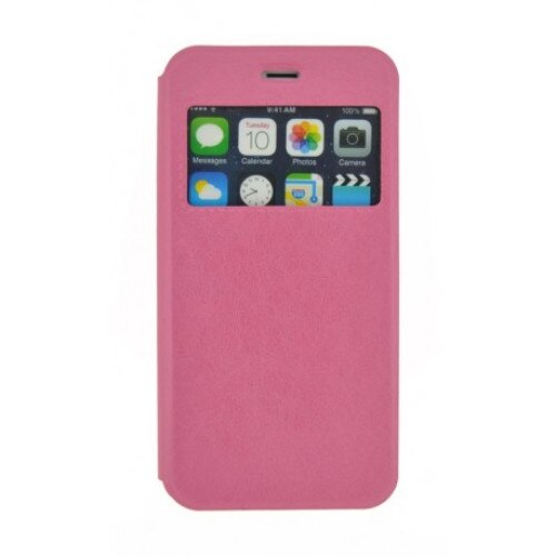 Husa BLAUTEL Case Book Stand Window for IPhone 6 Plus Pink