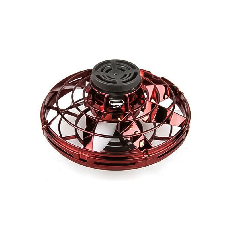 Spinner zburator, efect de bumerang, acumulator si leduri, 8 cm, Rosu, Doty