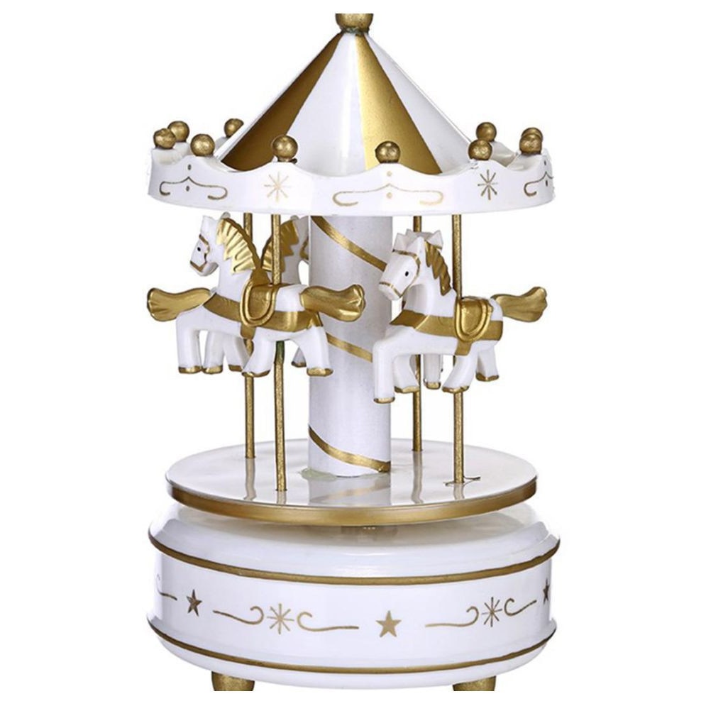 Carusel muzical alb-auriu
