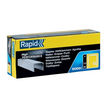 Capse Rapid 13/10 mm, galvanizate, sarma subtire, pentru tapiterie, 5.000/cutie 11840600 Capse Rapid 13/10 mm, galvanizate, sarma subtire, pentru tapiterie, 5.000/cutie 11840600