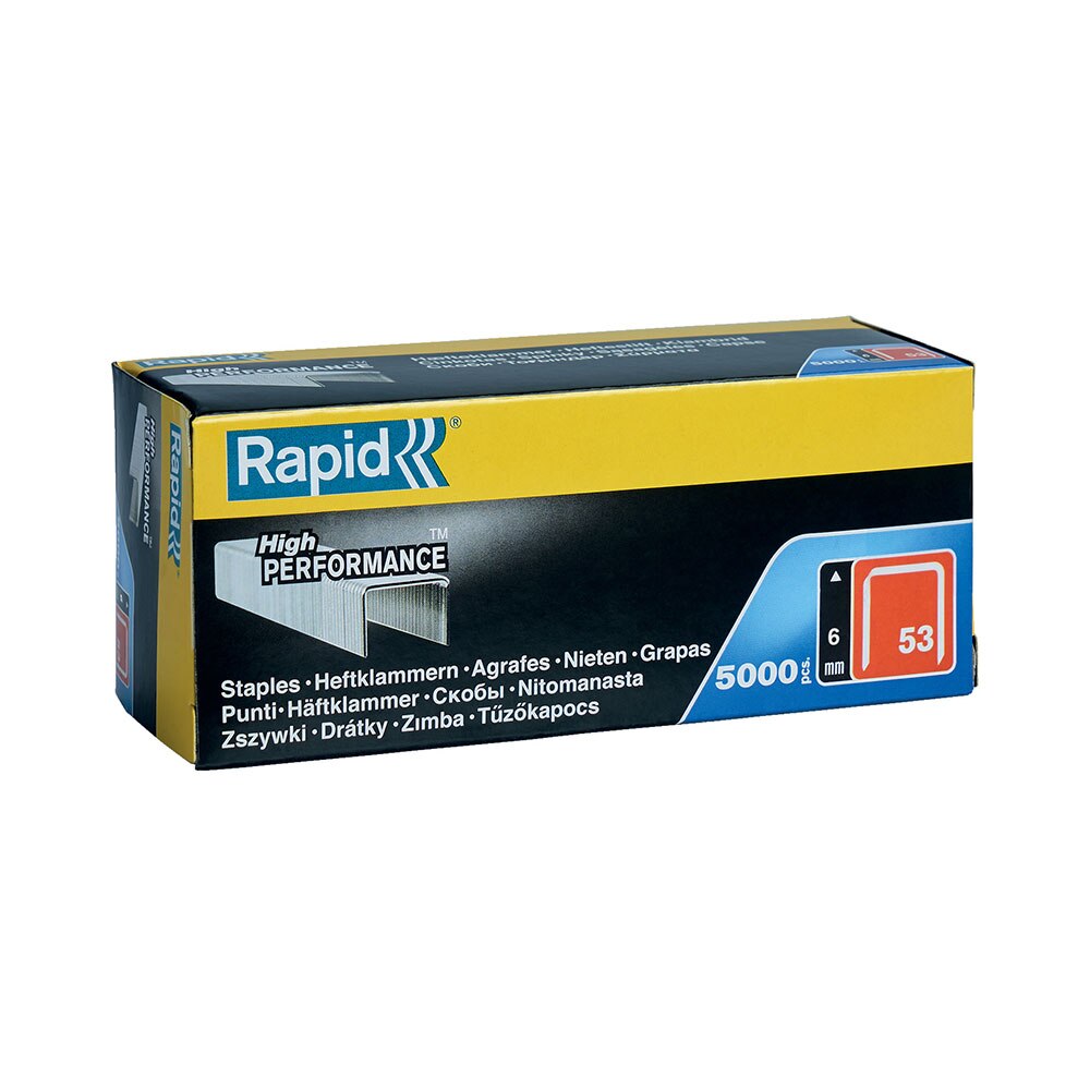 Capse Rapid 53/6, sarma subtire, galvanizate, decoratiuni, 5000/cutie carton 11856250