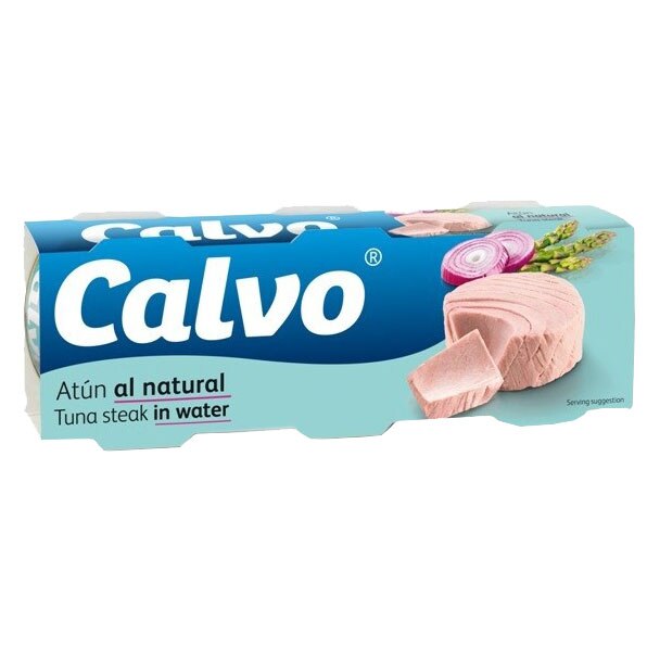 Ton in sos natur, calvo 3x80g