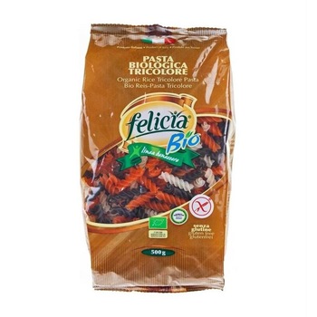 Fusilli Bio Tricolore din Faina Orez Fara Gluten Molino 500gr Fusilli Bio Tricolore din Faina Orez Fara Gluten Molino 500gr
