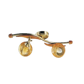 Plafoniera BUSSY LIGHTING 7002 lemn , Metal, finisaj bronz, E14 2x40W , 42x14cm / sticla ananas Plafoniera BUSSY LIGHTING 7002 lemn , Metal, finisaj bronz, E14 2x40W , 42x14cm / sticla ananas