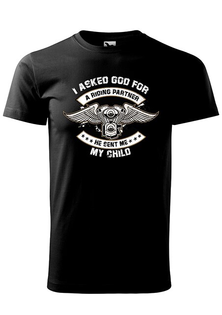 Tricou cu maneca scurta,K-off,negru,Riding partner