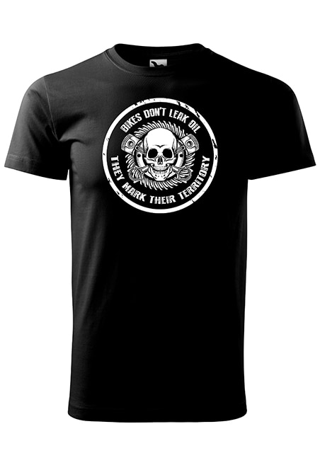 Tricou cu maneca scurta,K-off,negru,Bikes dont leak oil